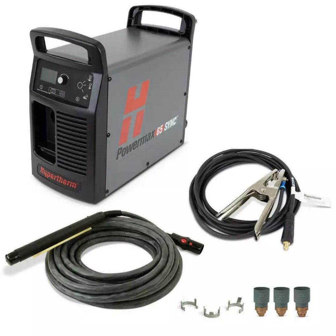 HYPERTHERM POWERMAX 85 SYNC PLASMA CUTTER W/CPC 25FT 180° MECH TORCH (087189) - Premier Plasma CNC